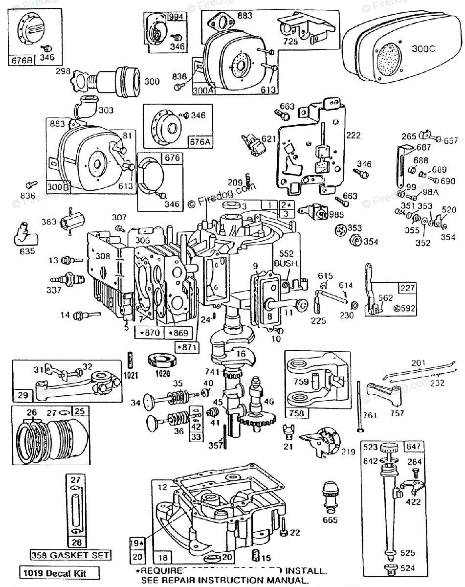 17.5 hp briggs and stratton engine parts diagram