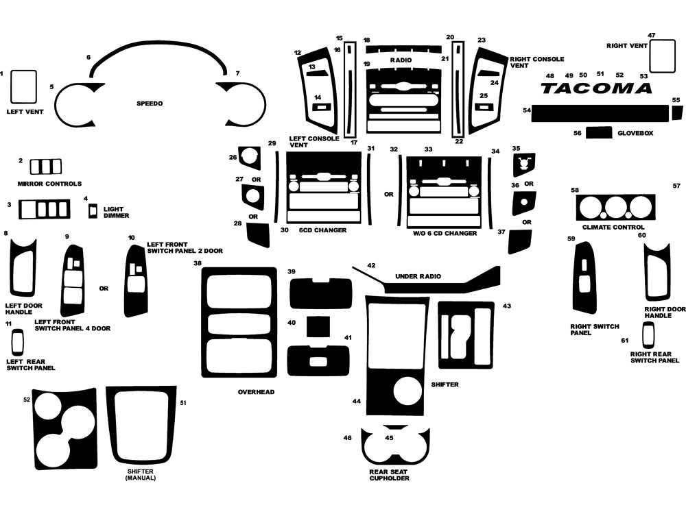 2005 toyota tacoma parts diagram