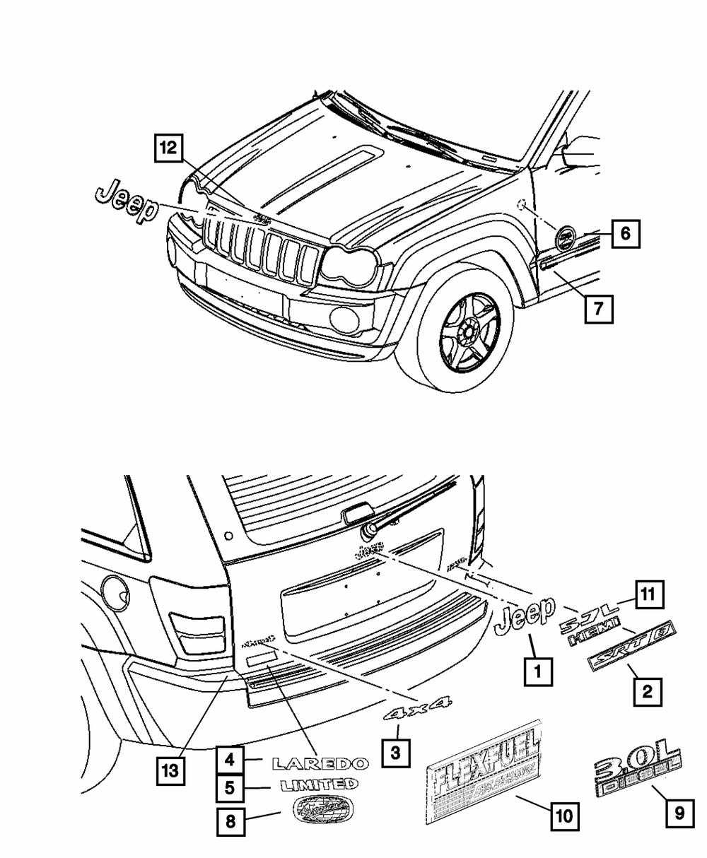 2005 jeep grand cherokee parts diagram