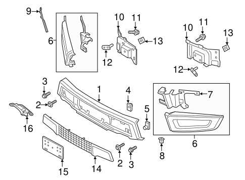 2011 ford f150 front bumper parts diagram