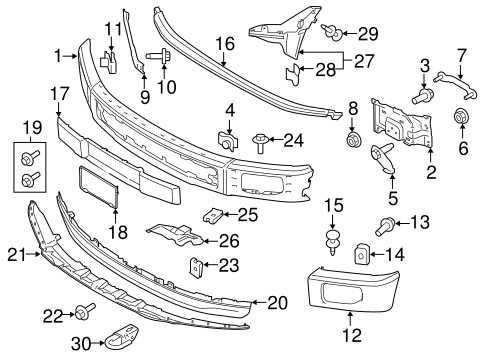 2015 ford f150 front bumper parts diagram