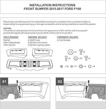 2021 ford f150 front bumper parts diagram