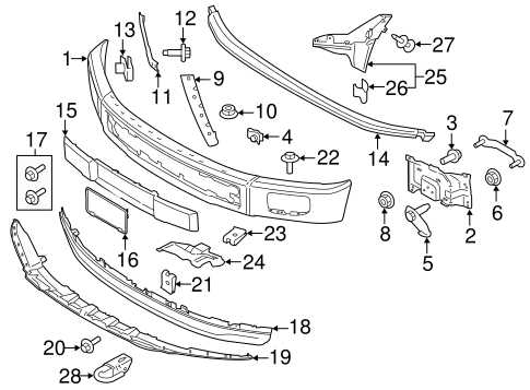 2021 ford f150 front bumper parts diagram