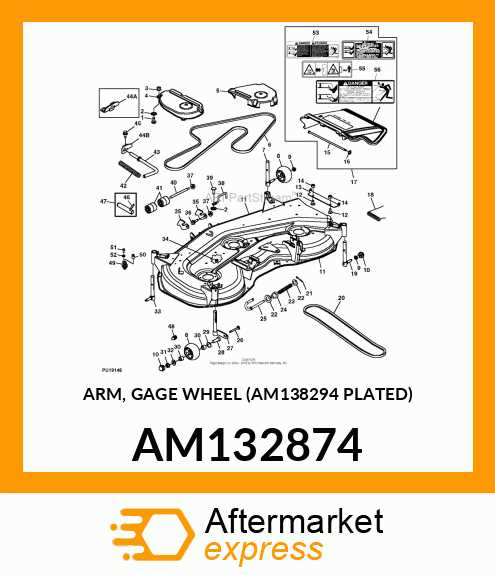 48 inch john deere 48c mower deck parts diagram