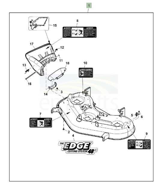 48 inch john deere 48c mower deck parts diagram