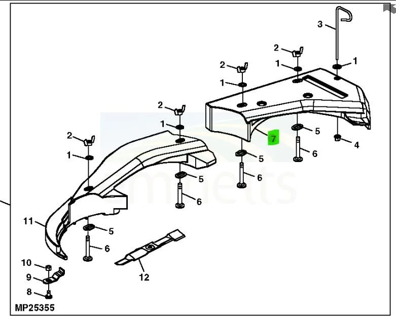 54c mower deck parts diagram