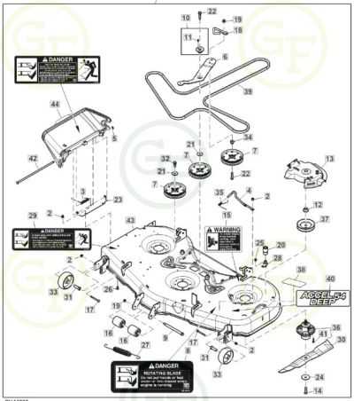 54c mower deck parts diagram