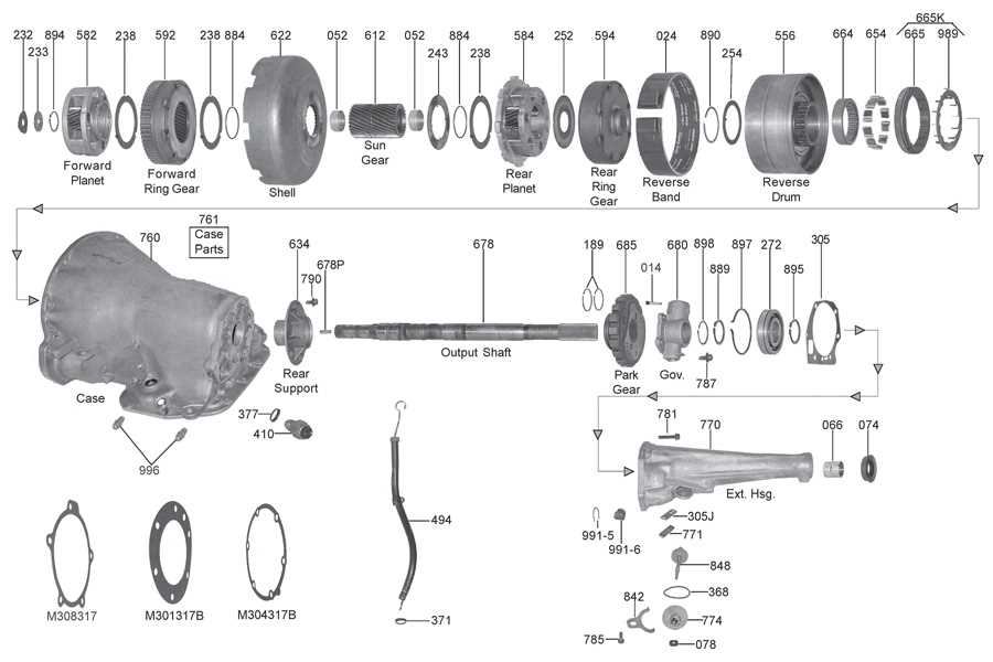 727 transmission parts diagram