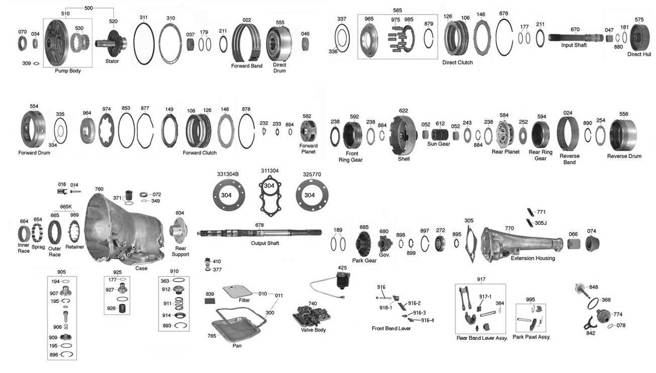 727 transmission parts diagram