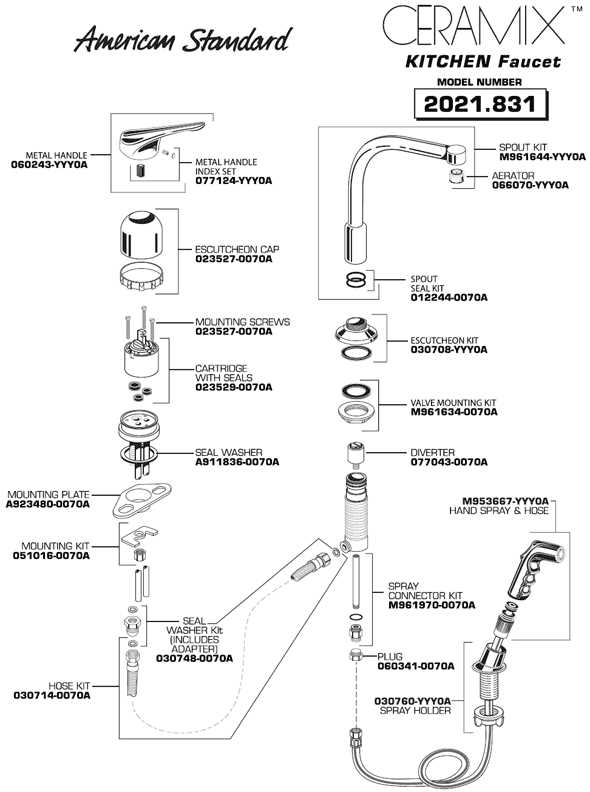 american standard shower parts diagram