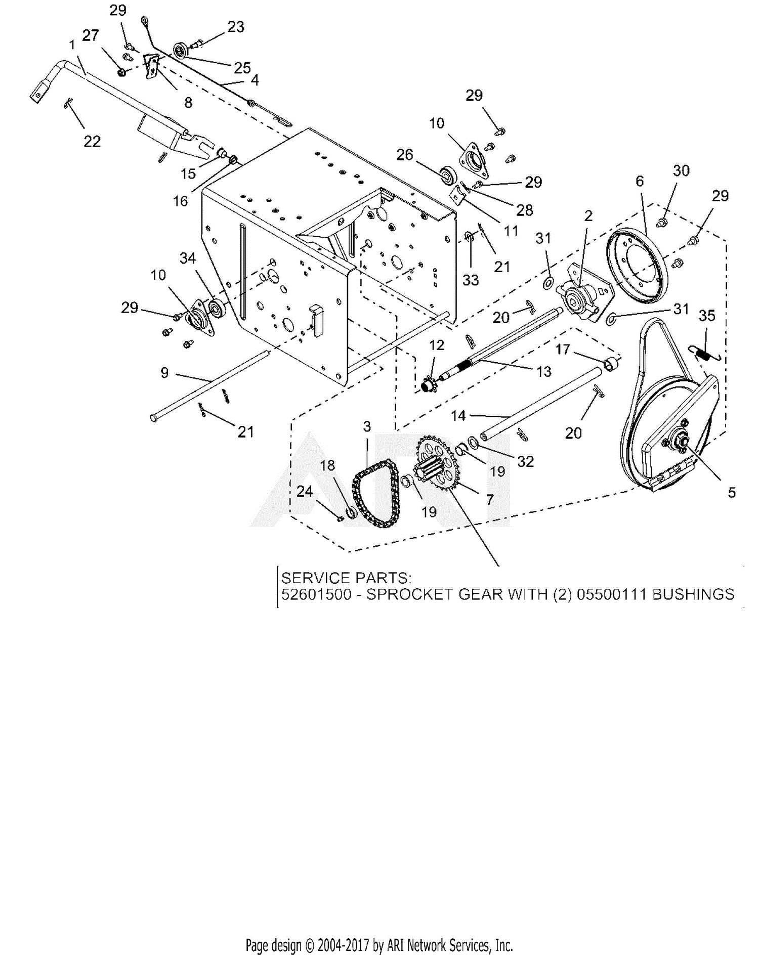 ariens snow blower parts diagram