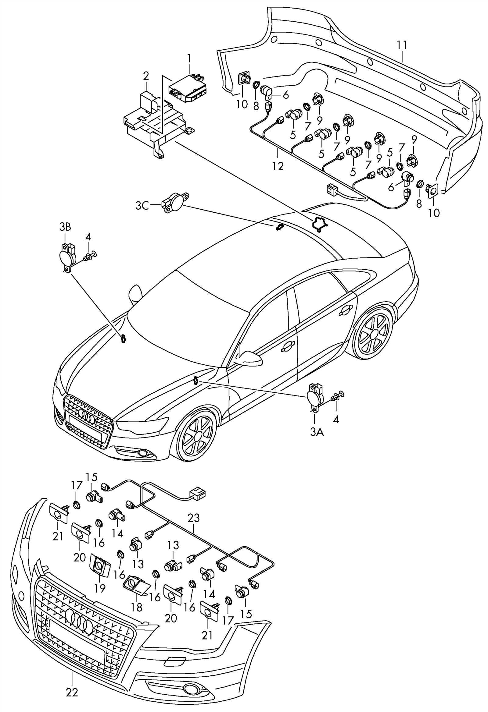 audi a6 parts diagram