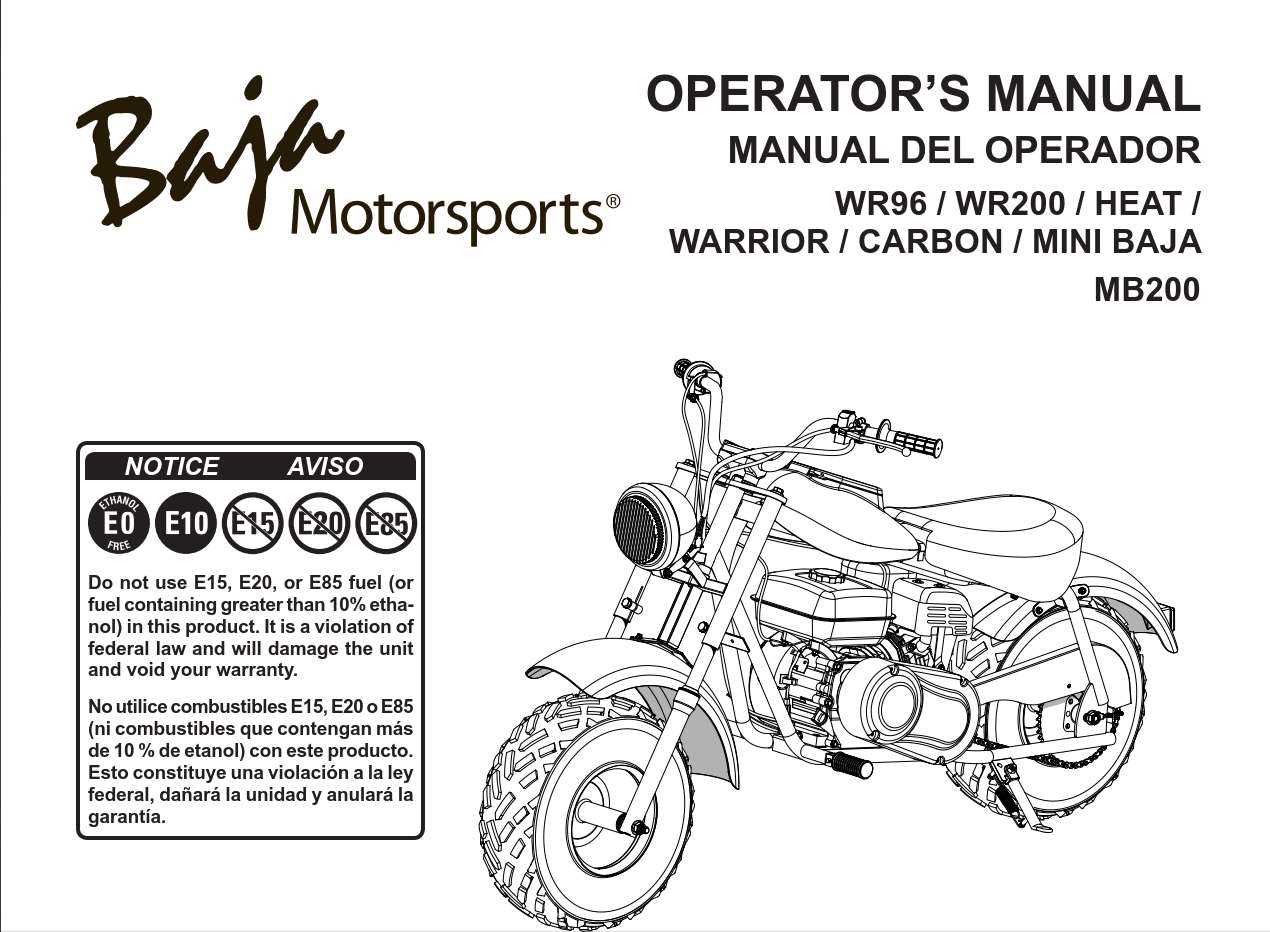 baja mini bike parts diagram