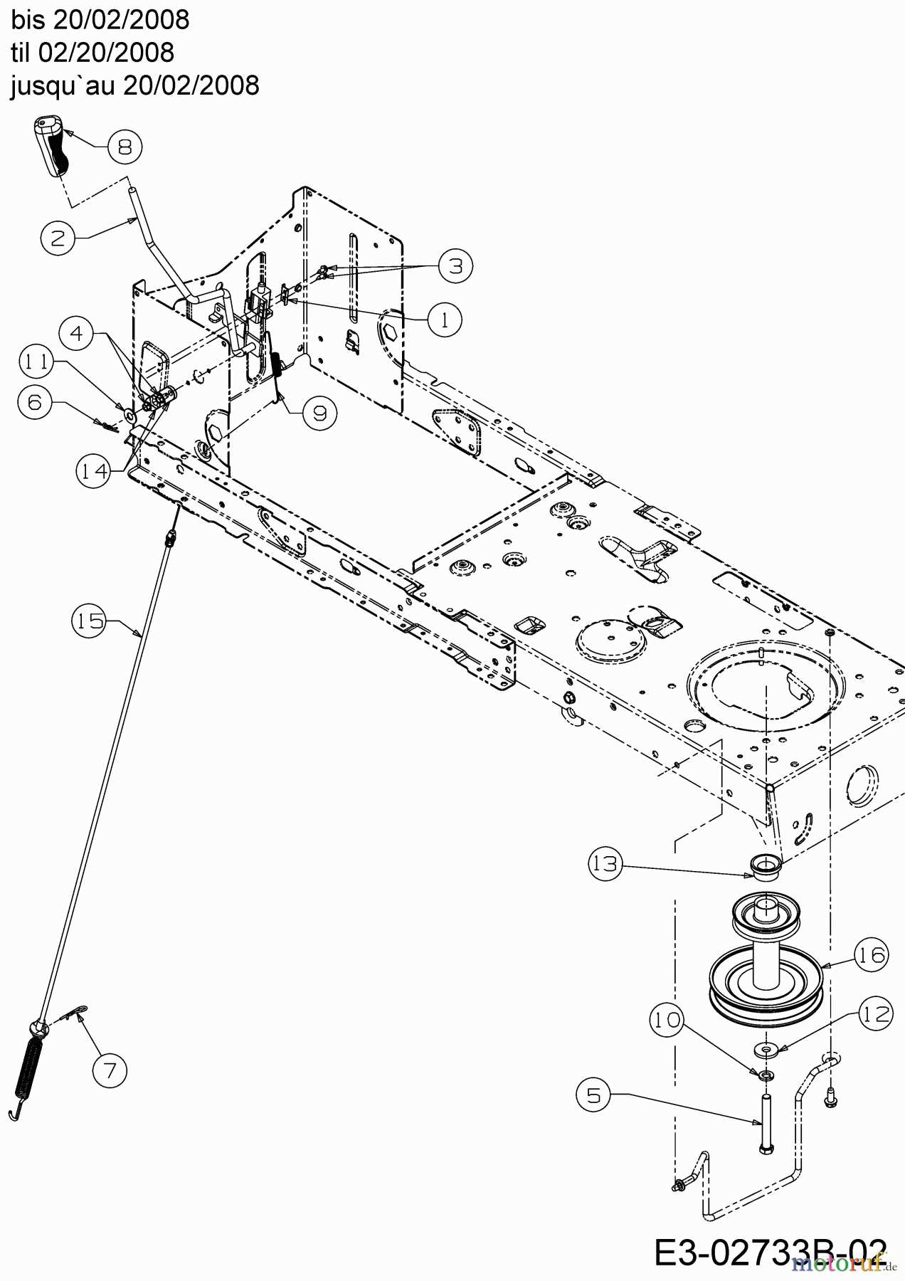 bolens 38 riding mower parts diagram