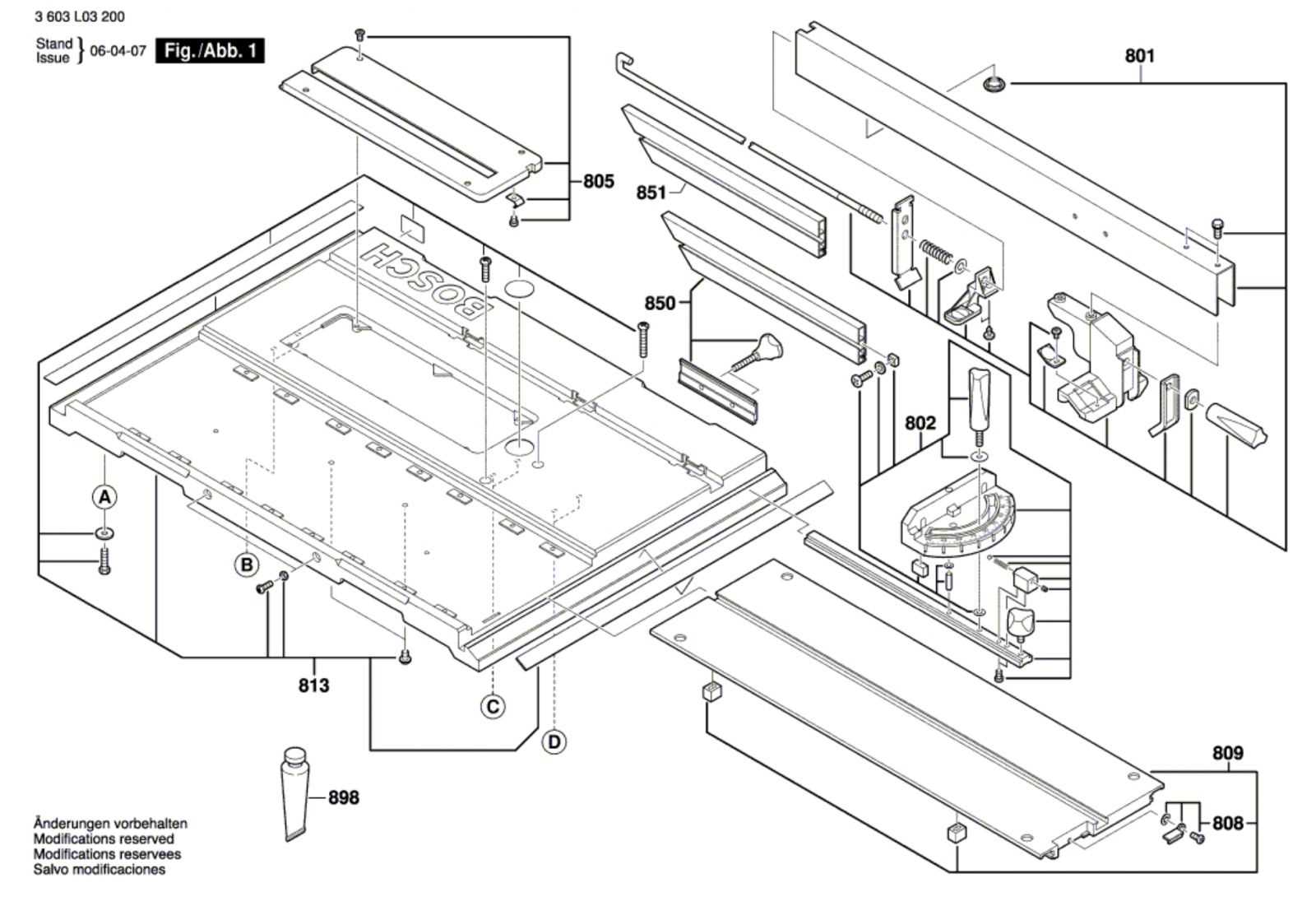 bosch 4000 table saw parts diagram