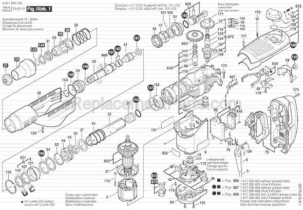 bosch hammer drill 11264evs parts diagram