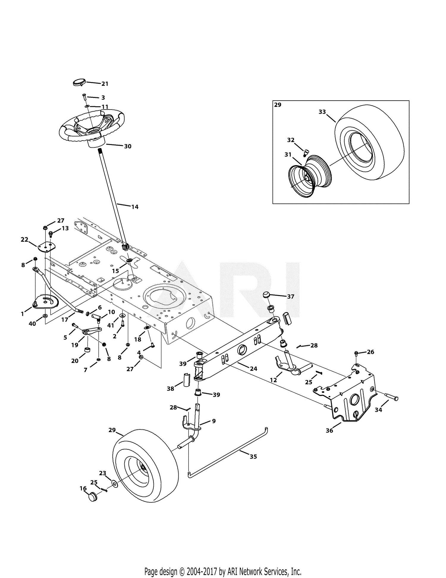 car steering parts diagram