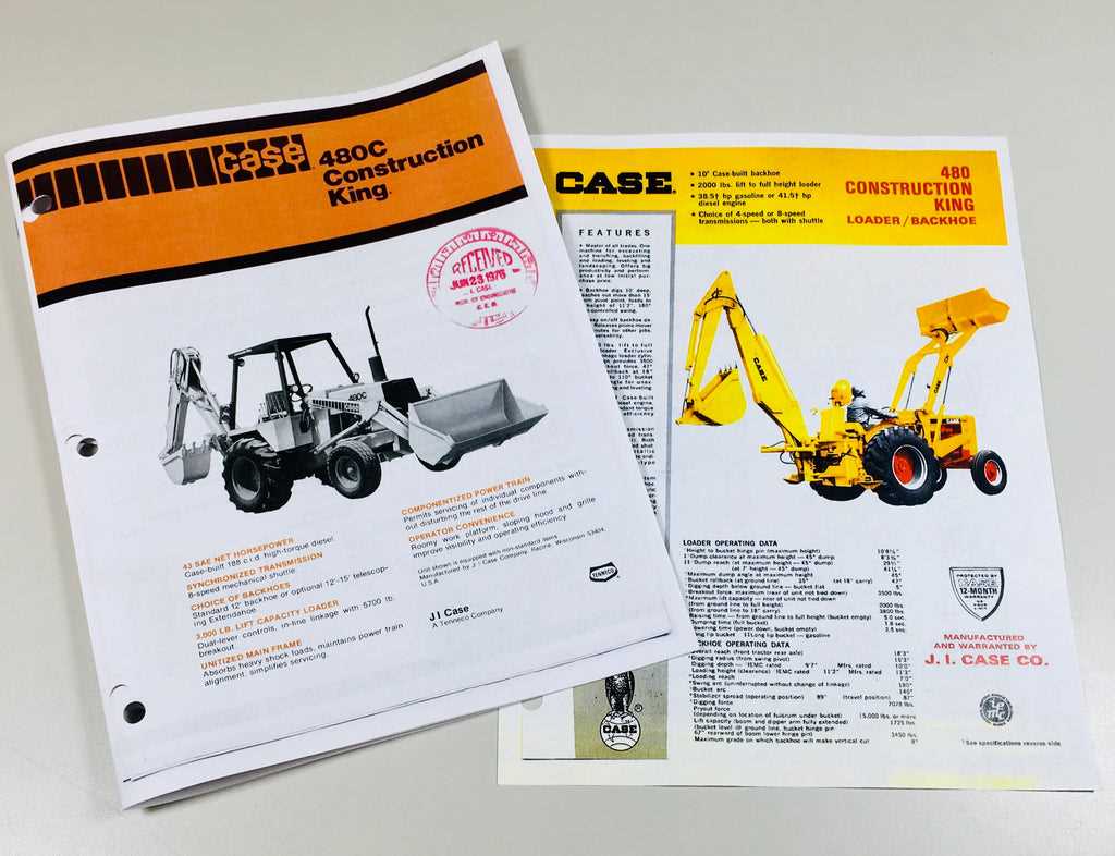 case 480c backhoe parts diagram