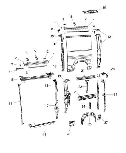 chevy express body parts diagram