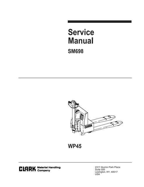 clark pallet jack parts diagram