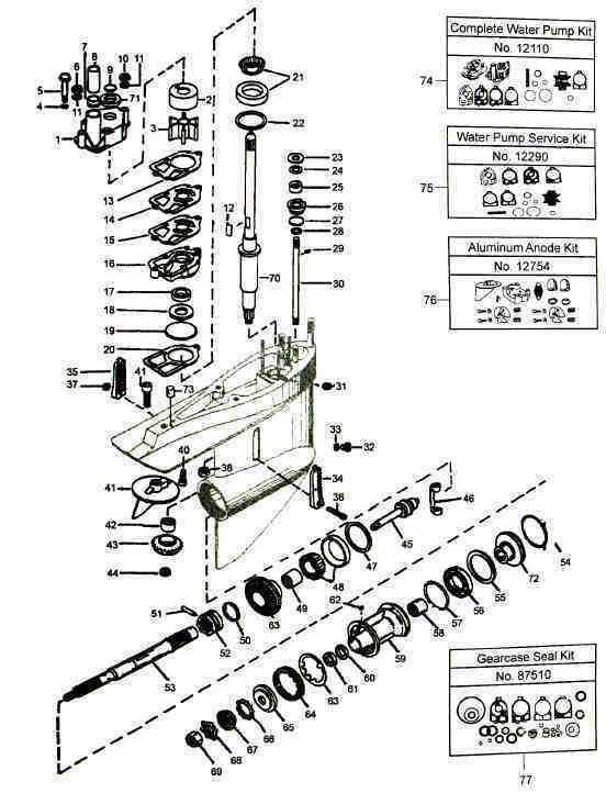 complete replacement bayliner parts diagram