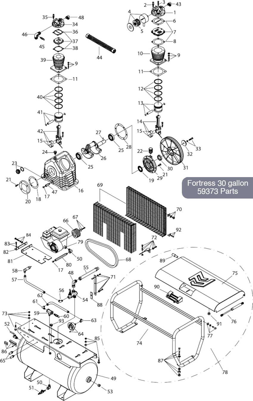 craftsman compressor parts diagram