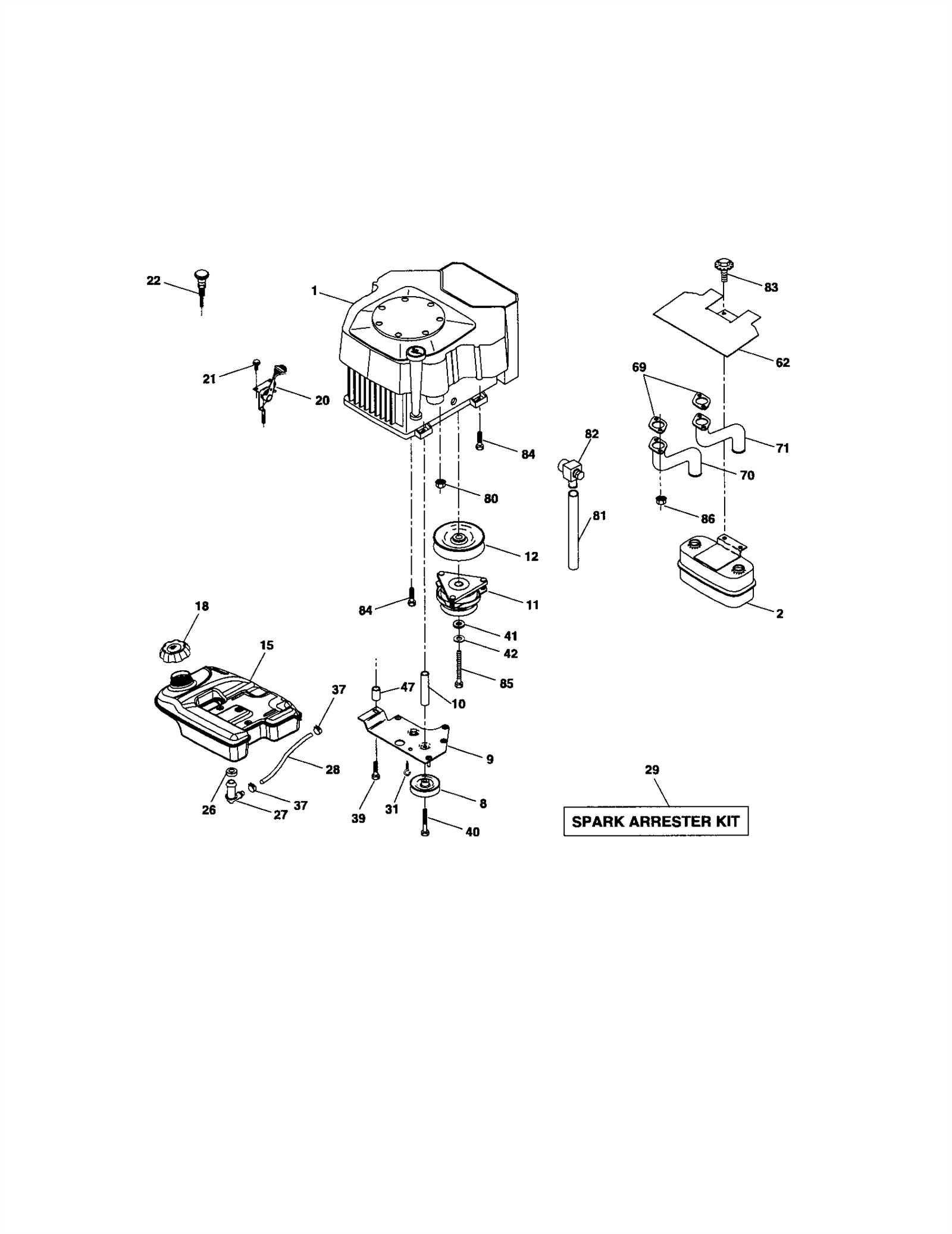 craftsman gt5000 steering parts diagram