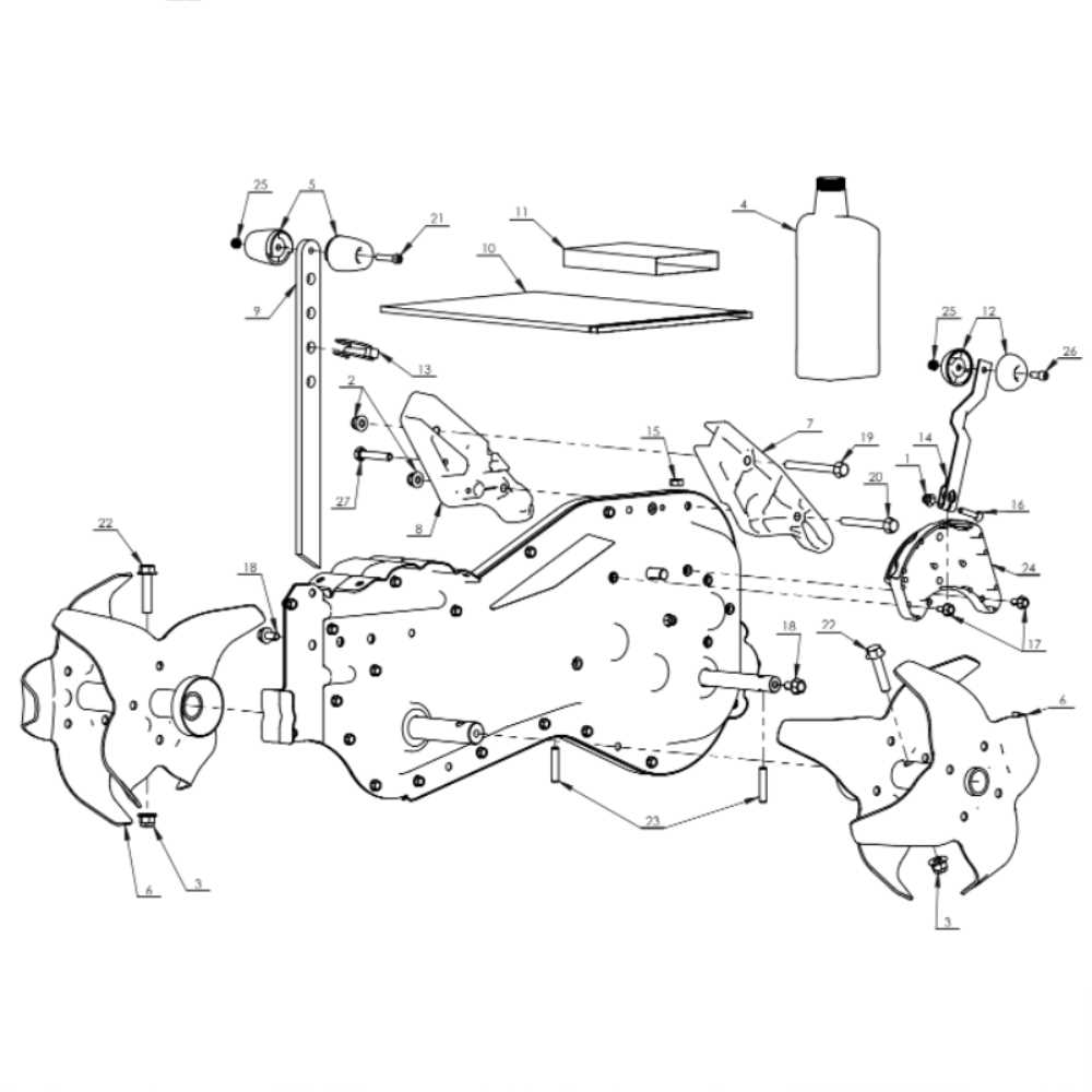 craftsman rear tine tiller parts diagram