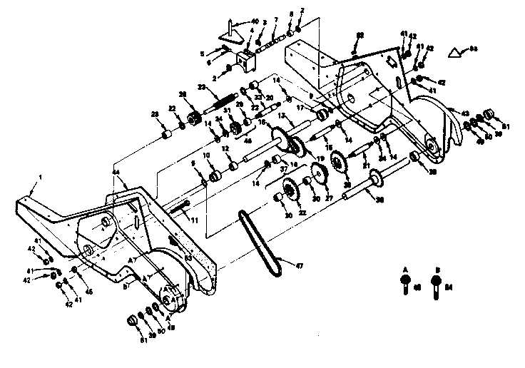 craftsman rear tine tiller parts diagram