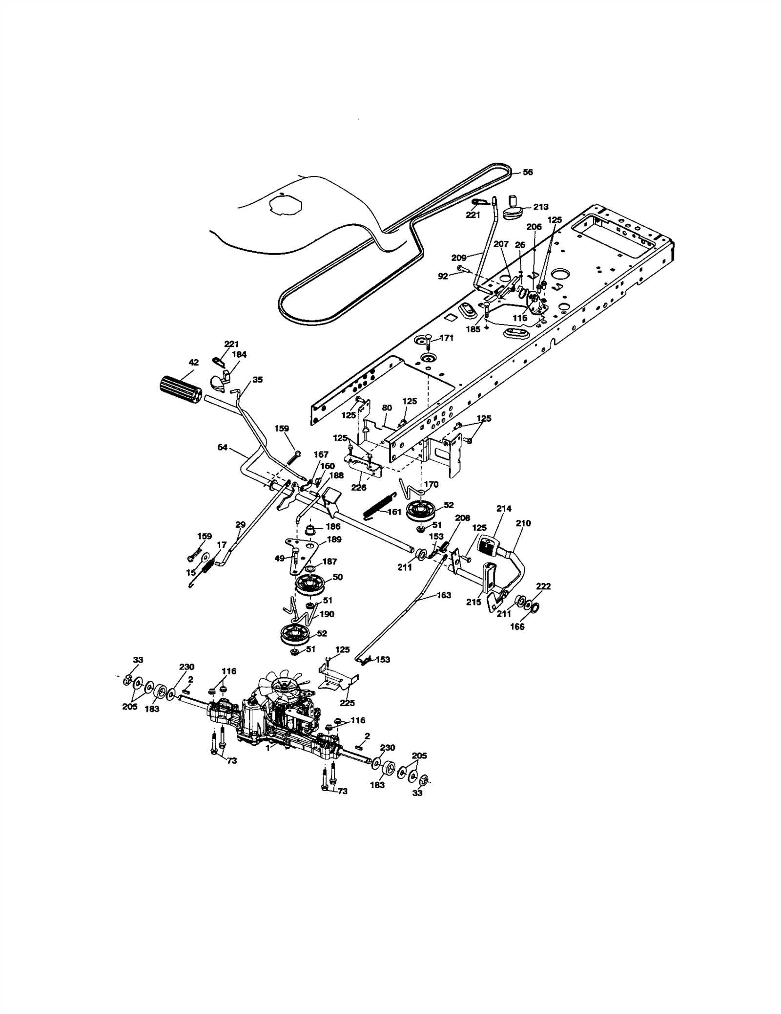 craftsman ys4500 steering parts diagram