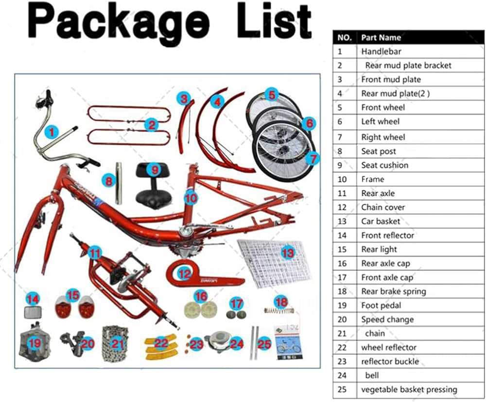 cruiser bike parts diagram