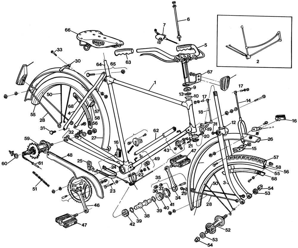 cruiser bike parts diagram