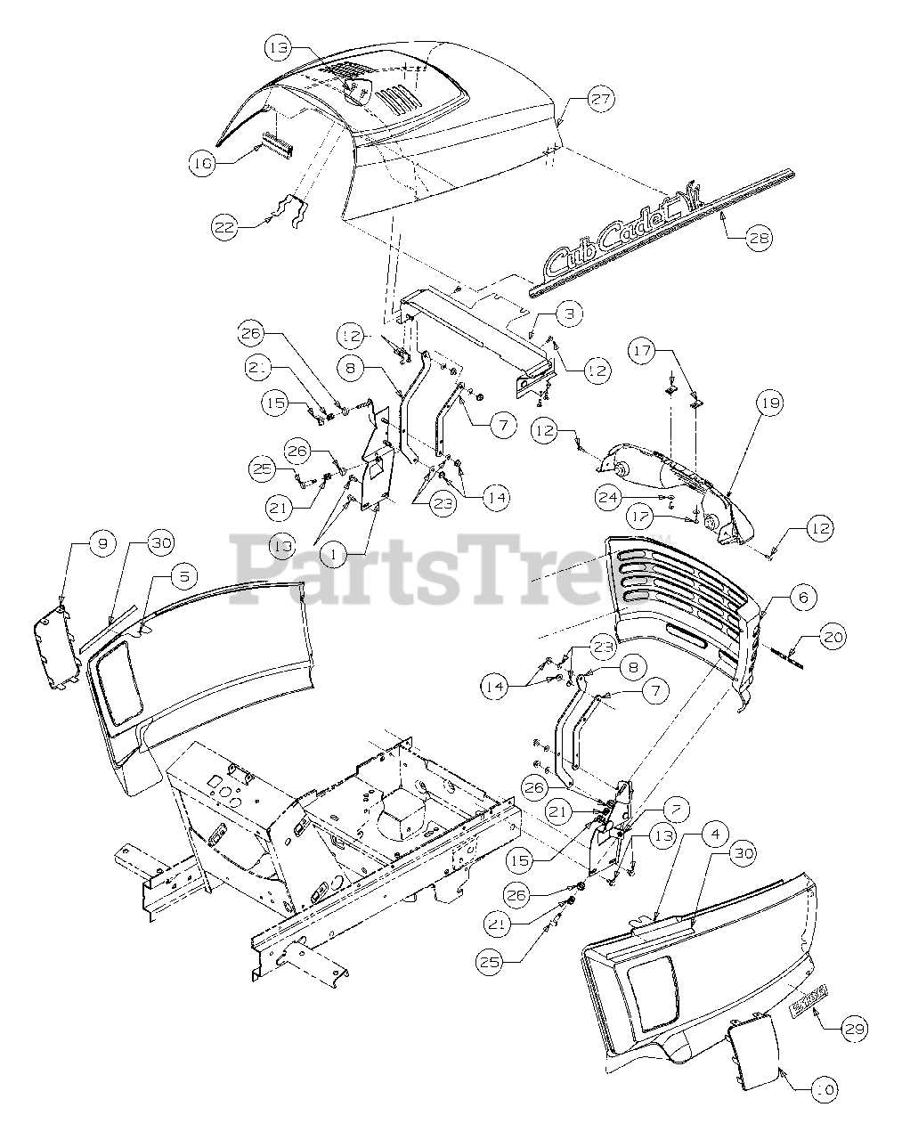 cub cadet 2186 parts diagram