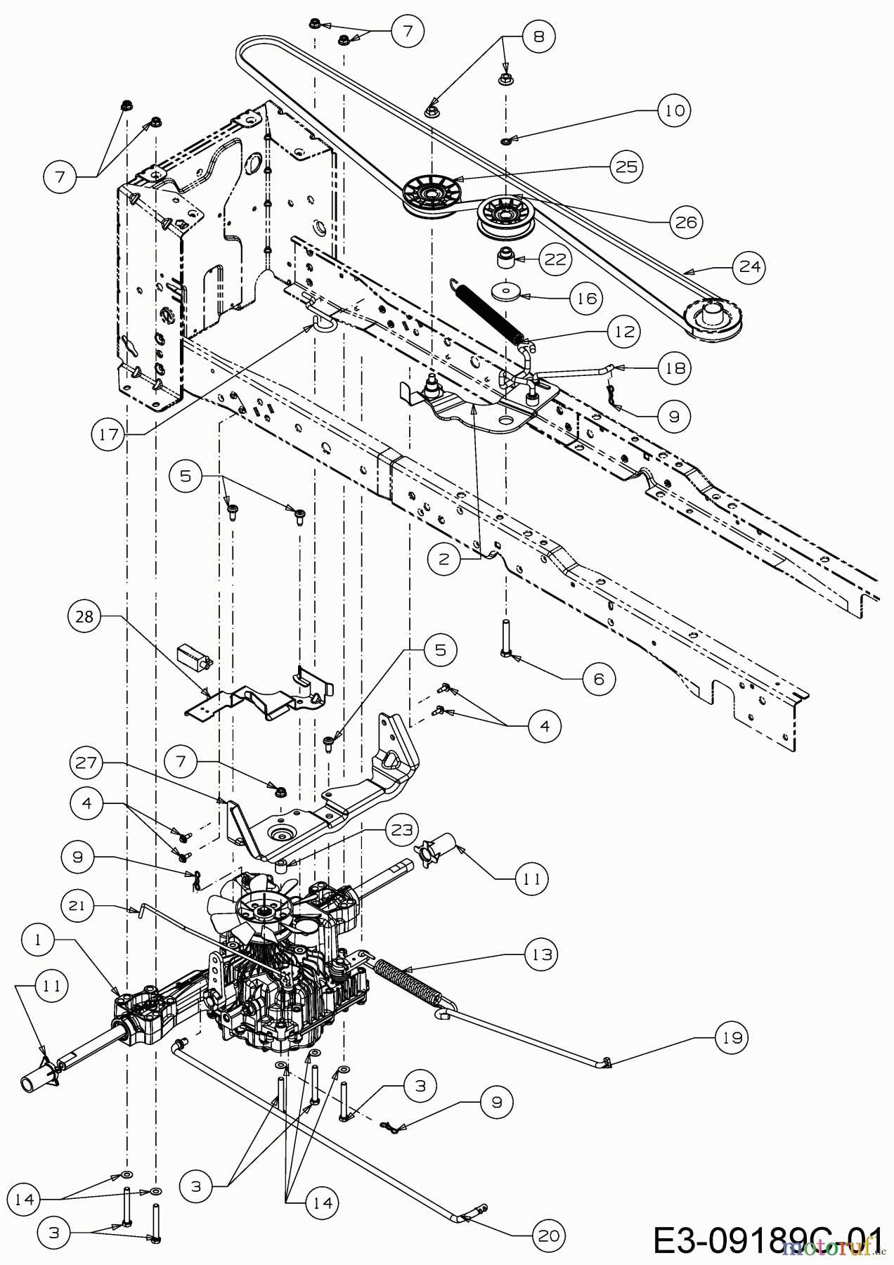 cub cadet lawn mower parts diagrams