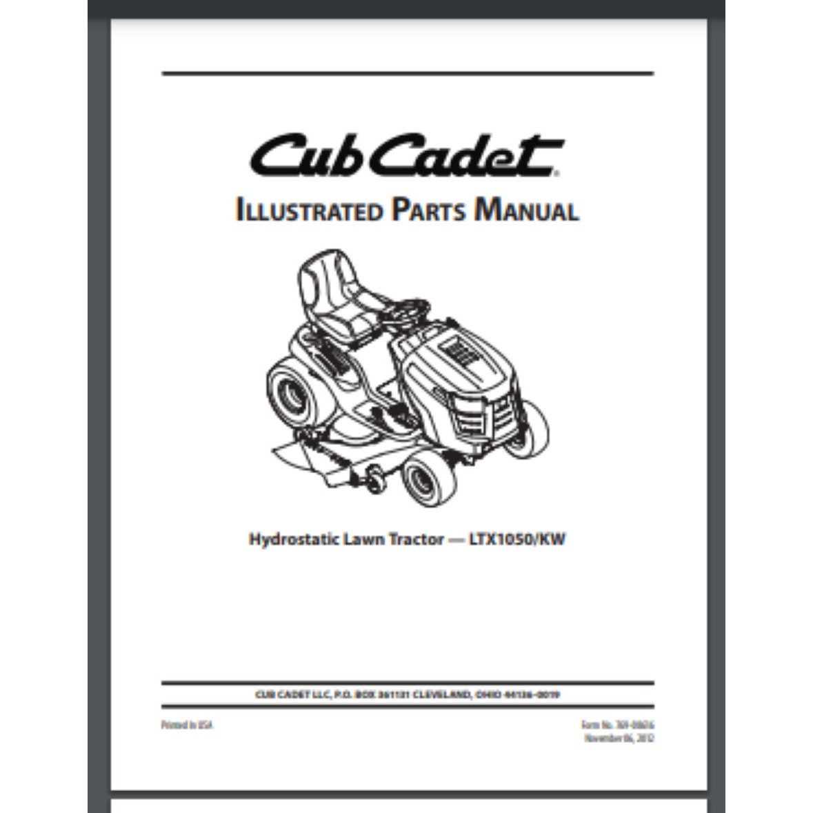 cub cadet ltx 1042 parts diagram