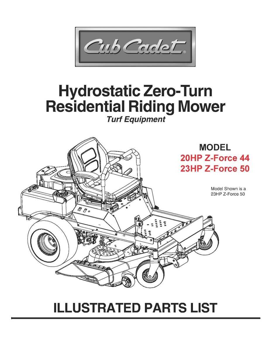 cub cadet z force parts diagram