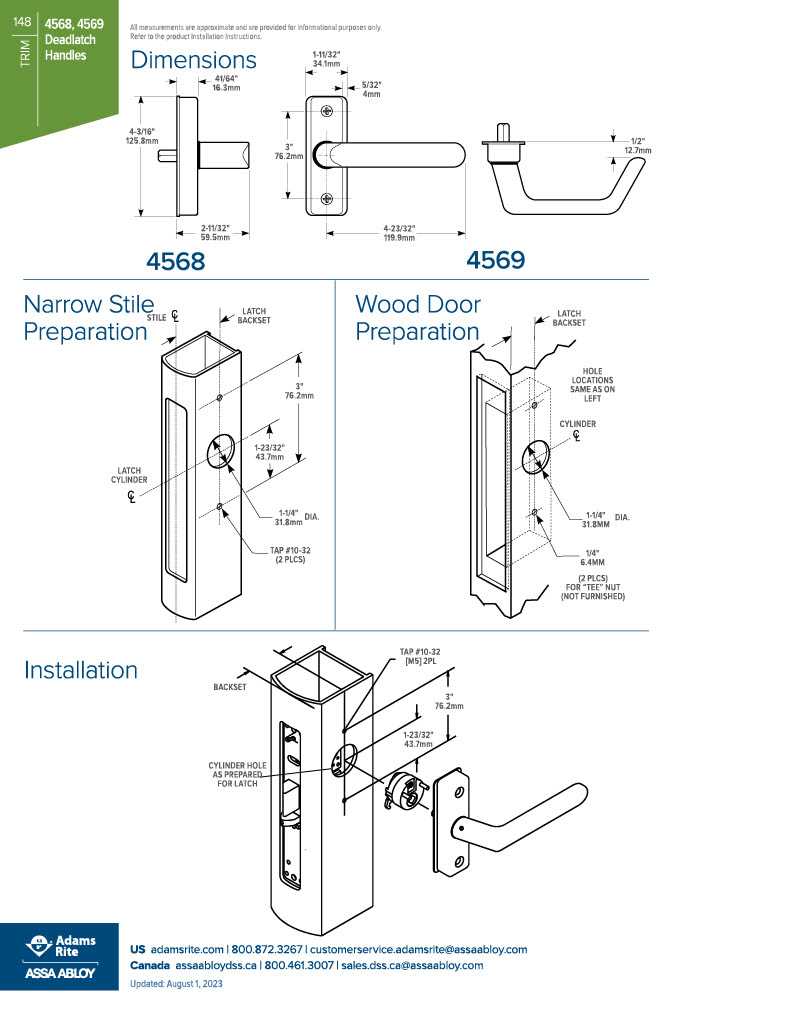 deadlatch parts diagram