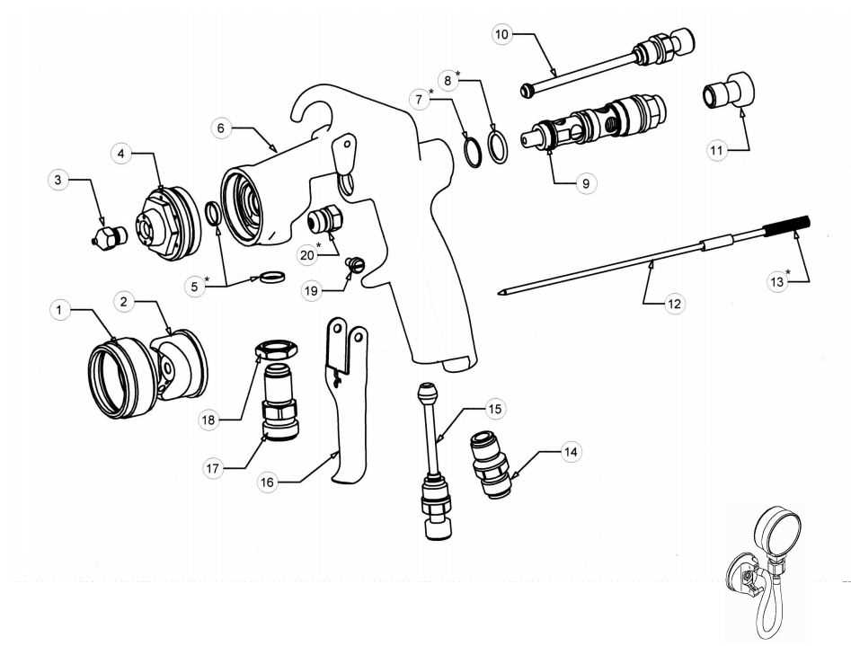 devilbiss spray gun parts diagram