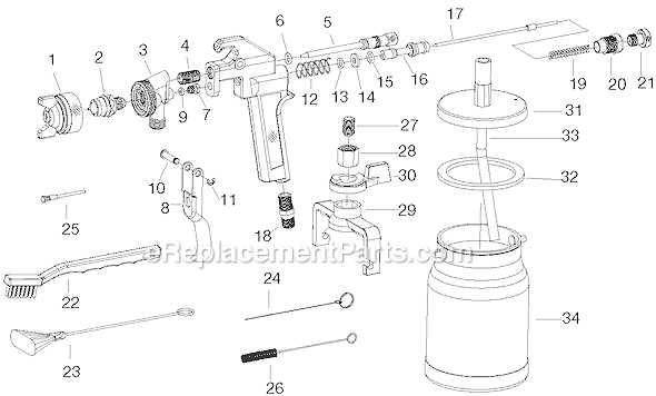 devilbiss spray gun parts diagram