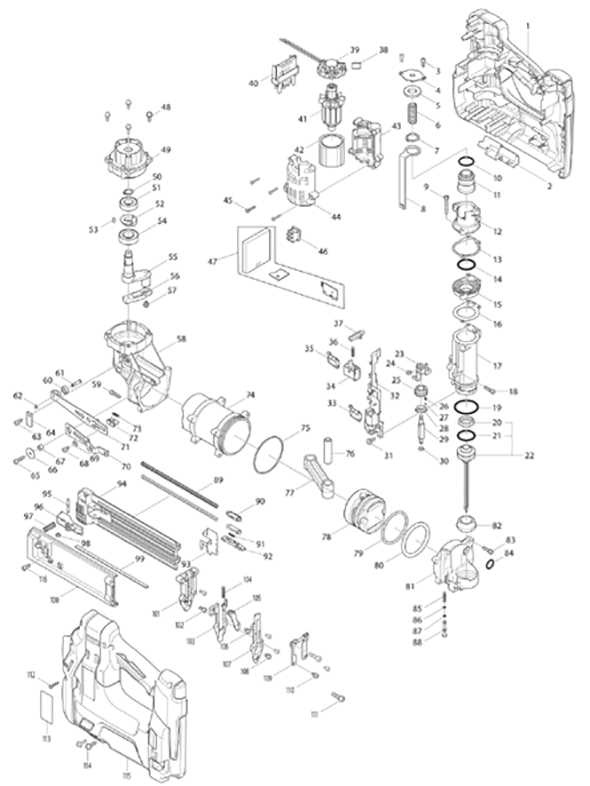 dewalt 18 gauge brad nailer parts diagram