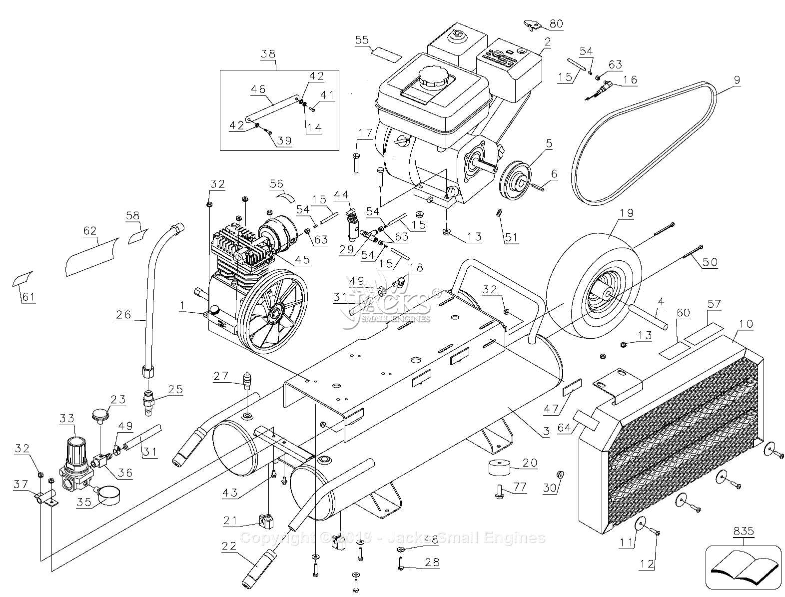 dewalt air compressor parts diagram