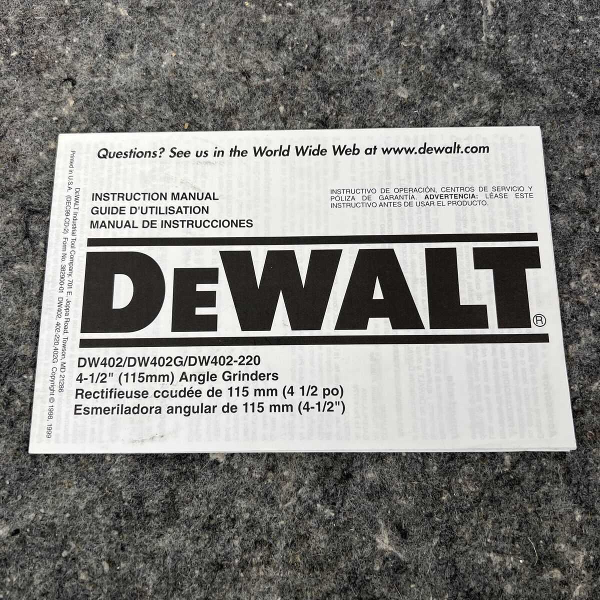 dewalt dw402 parts diagram