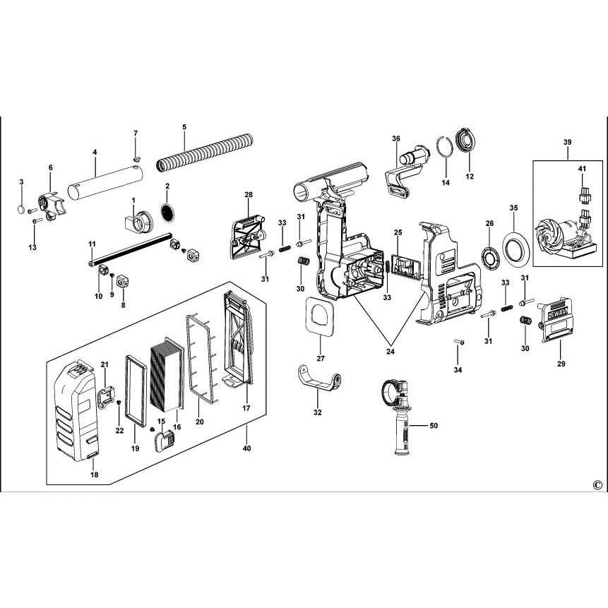 dewalt nail gun parts diagram