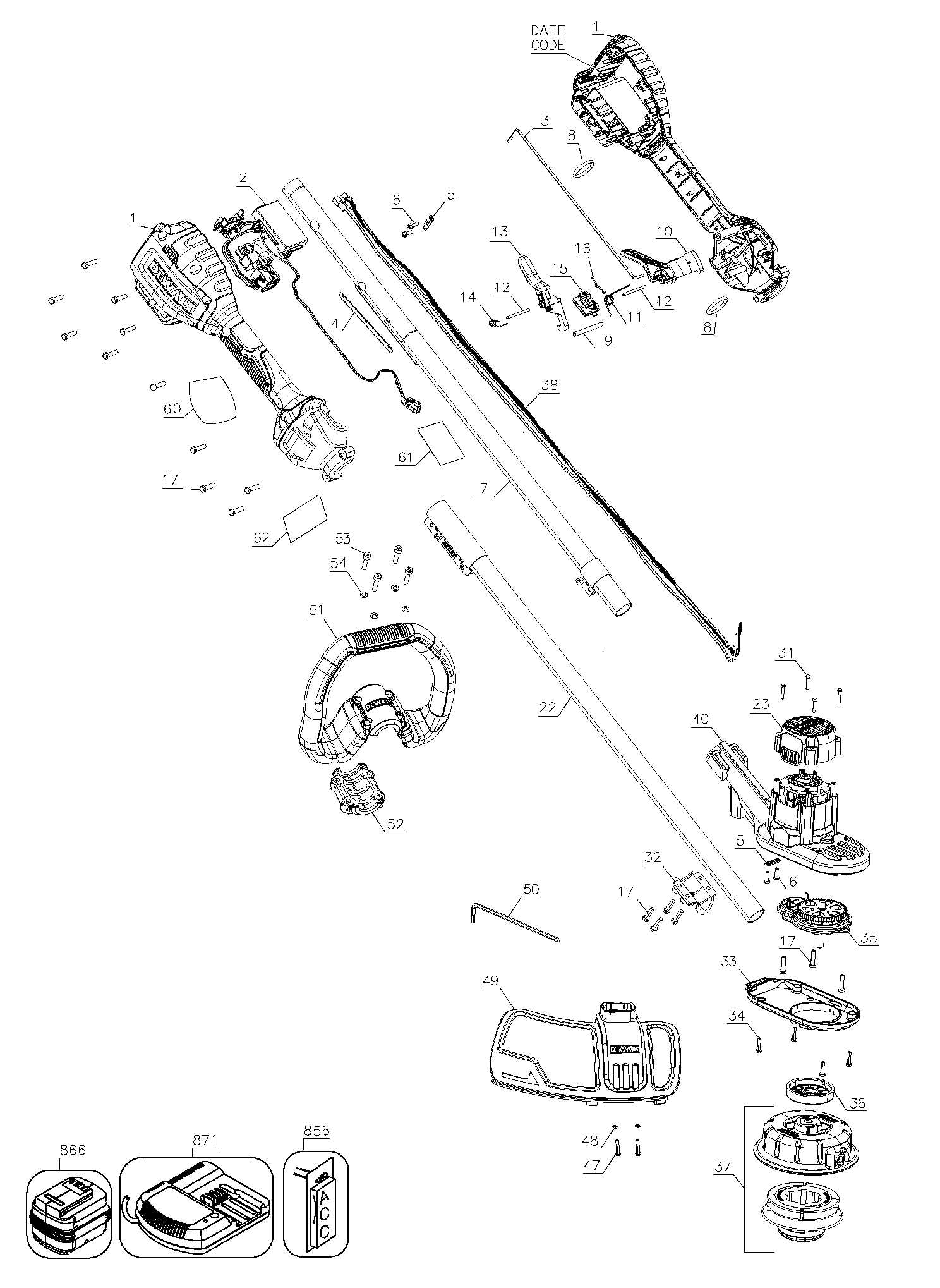 dewalt weed eater parts diagram