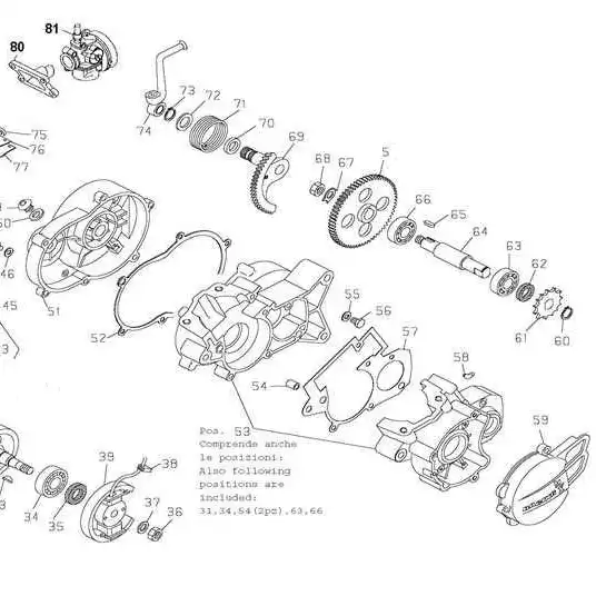 dirt bike engine parts diagram