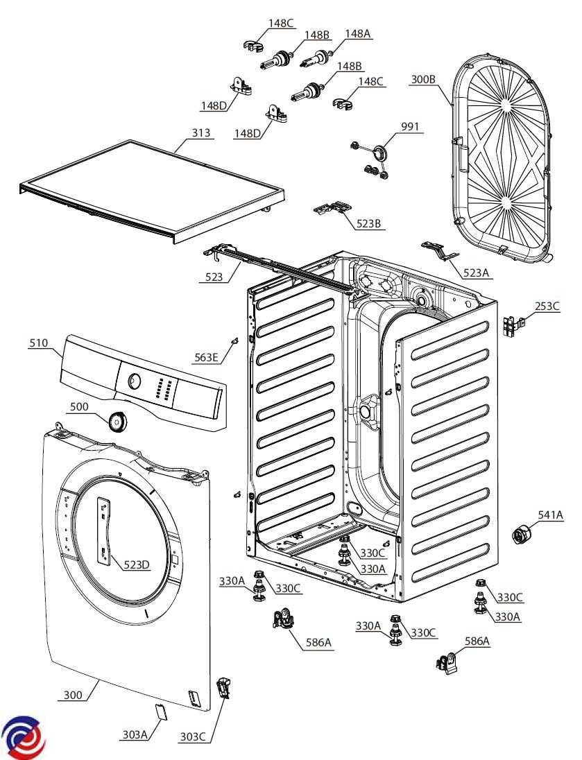 electrolux washer parts diagram