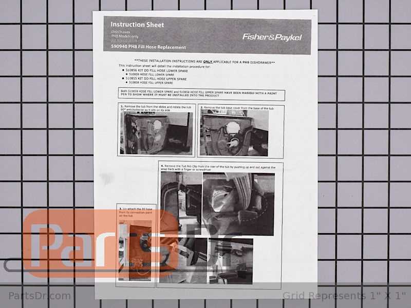 fisher paykel dishdrawer parts diagram