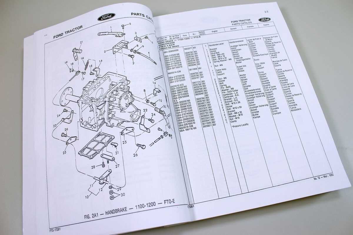 ford 1500 tractor parts diagram