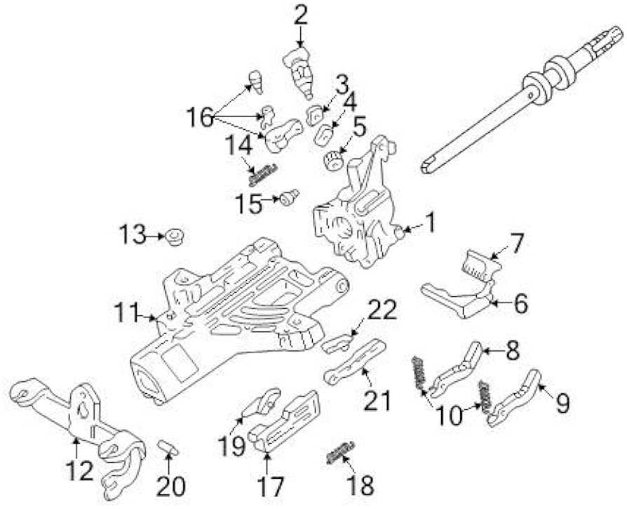 ford steering column parts diagram