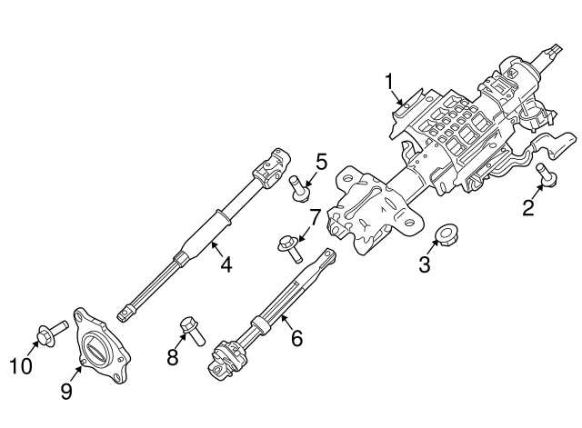 ford steering column parts diagram